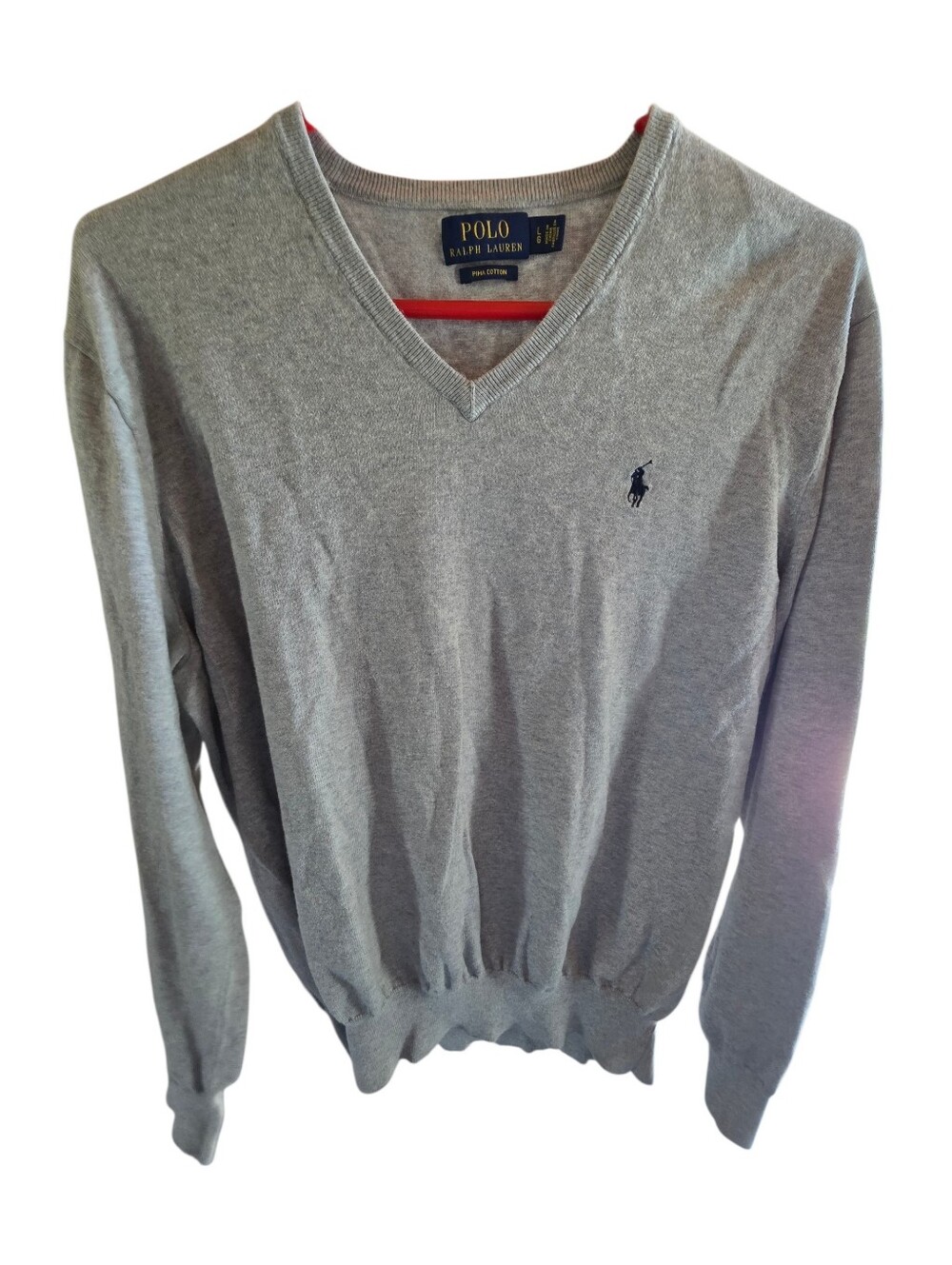 Polo by Ralph Lauren Gray V-Neck Sweater